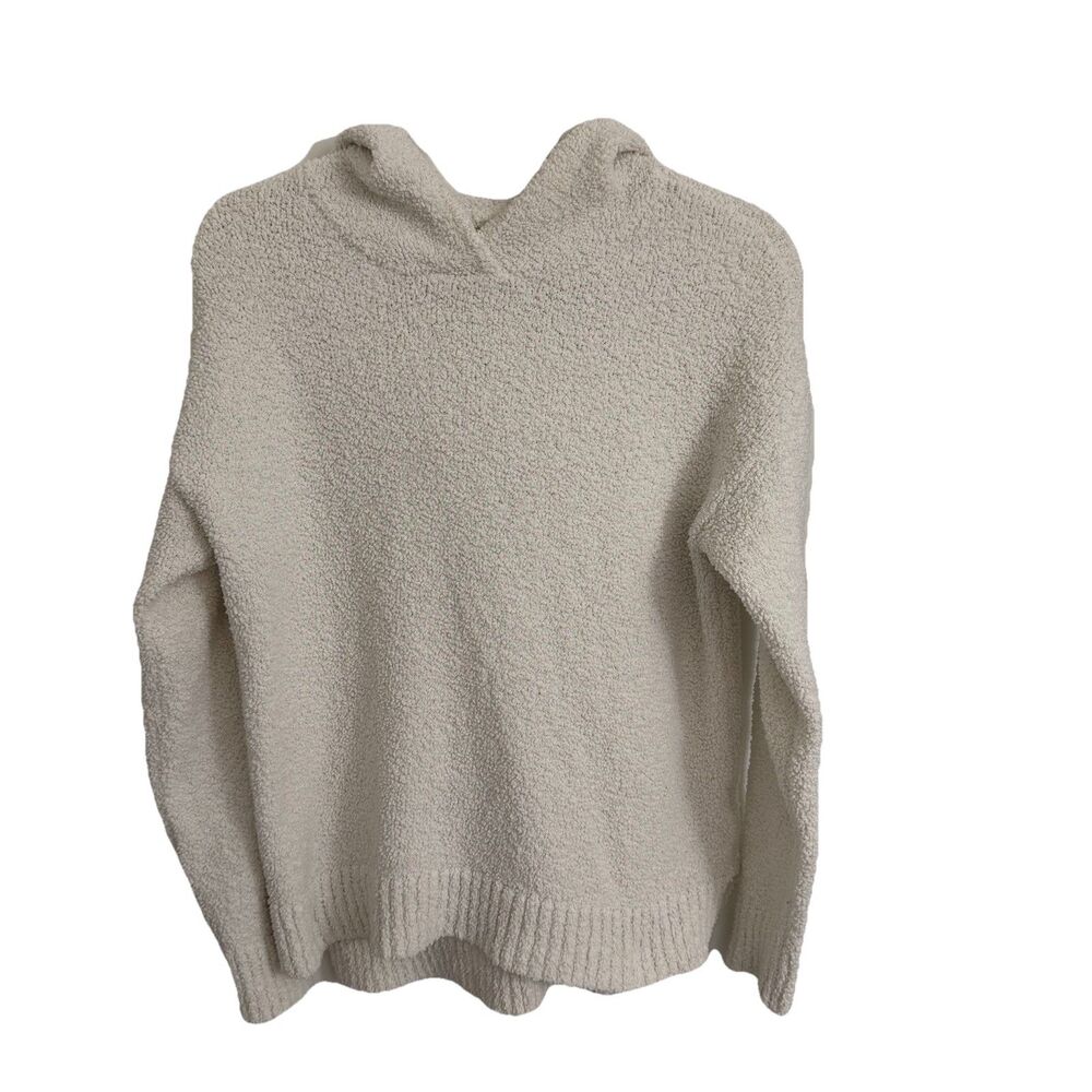 UGG Australia Sweater Womens Medium Ivory Sherpa Hoodie Cozy‎ Knit Pullover